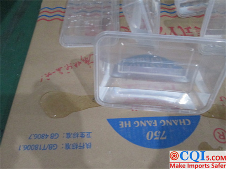 Test Leakage Detail Of Disposable Plastic Tableware Quality Inspection