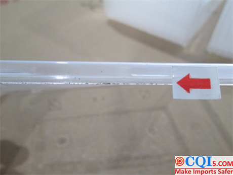 6% of the product have impurity or dirty mark Of Disposable Plastic Tableware Quality Inspection 2