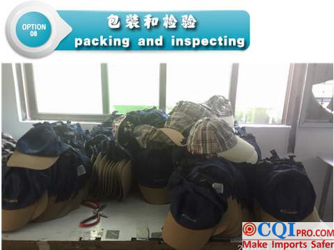 Hat production process - packaging and inspection