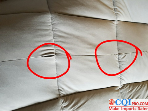 CQI finds bad stitching in quilt inspection