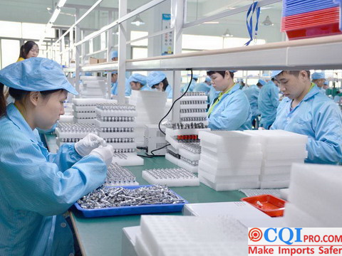 Workers at a lighter factory in China are assembling lighters