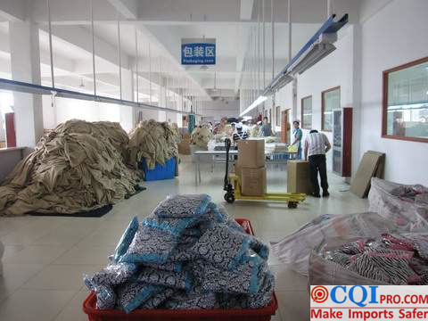 Showcase of Pajama Packaging Area in Factory