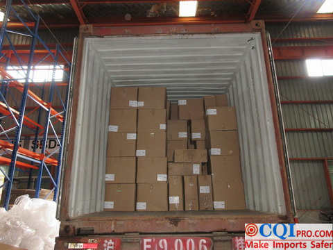 The goods to be exported are loaded onto containers