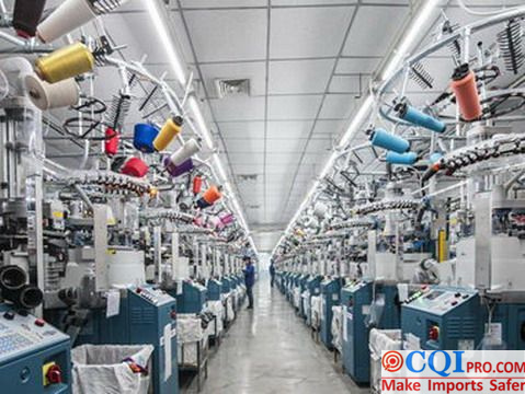 Automated production machines in Chinese sock factories