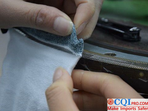 Details of Chinese sock sewing