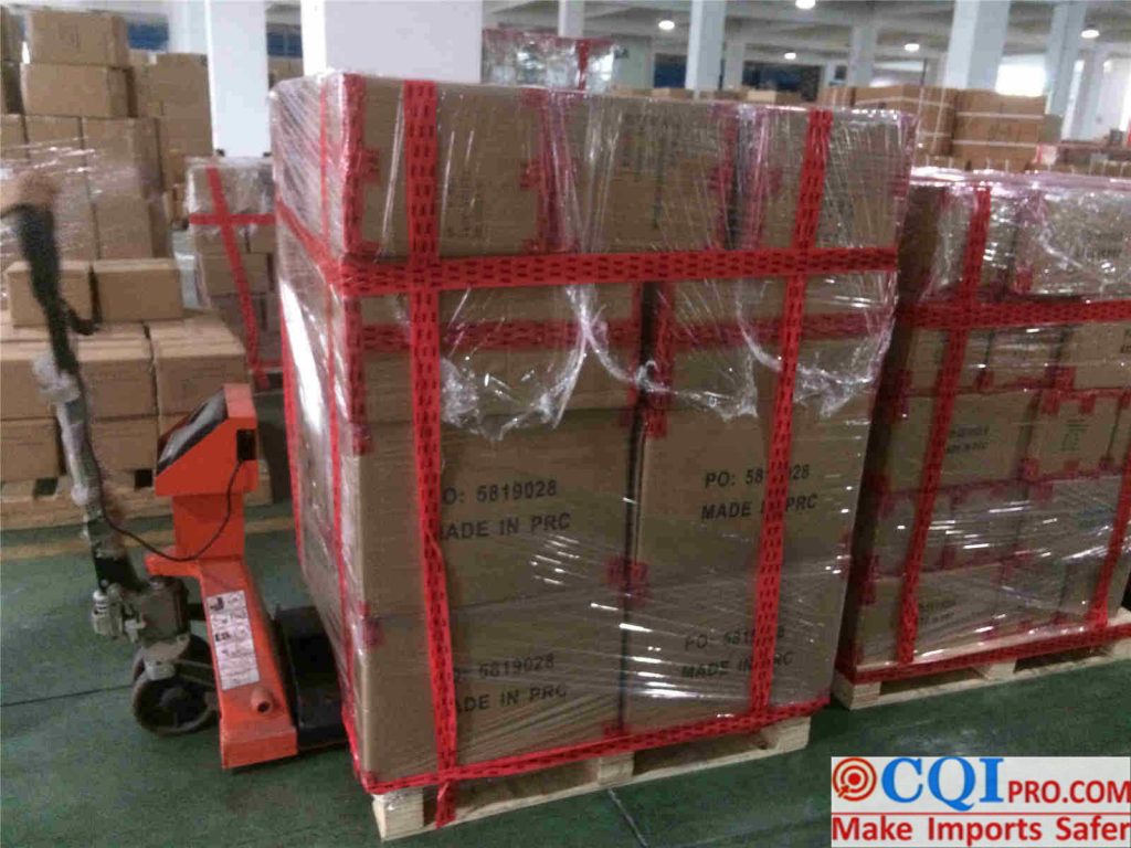 Goods ready to be loaded at the China factory