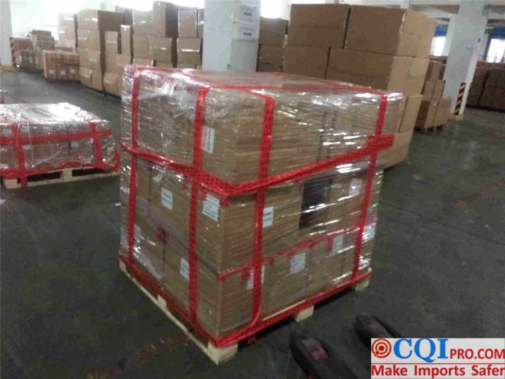 Goods ready to be loaded at the China factory