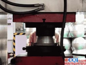 Cold bottom of non-stick wok production process