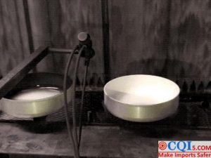 The first inner surface painting of non-stick wok production process