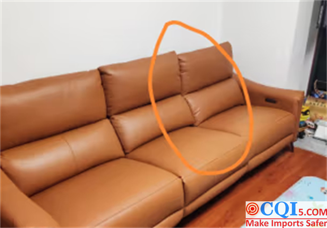 The waist line of sofa is obviously uneven of Sofa Bad Reviews-1